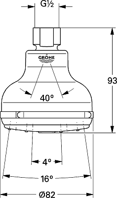 Верхний душ Grohe Relexa Plus 28270000