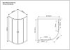 Душевой уголок Vincea Scala VSQ-2SC900CL, стекло прозрачное, хром