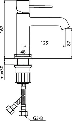 Смеситель для раковины Damixa Sirius 860210000, хром