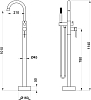 Напольный смеситель для ванны с душем STWORKI Эстерсунд ES-06w