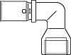 Угольник Oventrop Cofit P 20xRp3/4" с внутренней резьбой