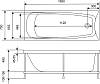 Акриловая ванна DIWO Смоленск 170x75 см, с ножками