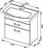 Тумба с раковиной Aquanet Ирис 65 00212660 белый