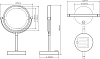 Косметическое зеркало Bemeta 112101622, с подсветкой, хром