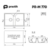 Кухонная мойка Practik PR-770 PR-M 770-004 черный