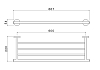 Полка для полотенец Aquatek Оберон AQ4222MB черный