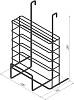 Комплект Рейлинг Domaci Феррара D20957 100, черный муар + Держатель D21349 для приправ и полотенца, черный муар + Держатель D21357 для ножей и досок, черный муар + Держатель D21361 с крючками, черный муар + Держатель D21361 с крючками, черный муар