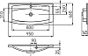 Раковина Aquaton Милан 95 1A704331ML010