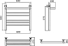 Полотенцесушитель водяной Aquanerzh Прямой групповой с полкой 60х60