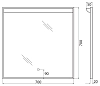 Зеркало BelBagno Uno SPC-UNO-700-700-TCH белый