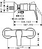 Смеситель для душа Hansgrohe Metris Classic 31672000, хром