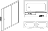 Шторка для ванной RGW Screens SC-42 1500x1500 стекло прозрачное