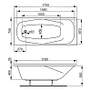 Акриловая ванна Vagnerplast Cavallo 180x80 VPBA180CAV2X-04 без гидромассажа