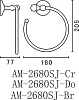 Полотенцедержатель Art&Max Antic Crystal AM-E-2680SJ-Br, бронза