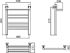 Полотенцесушитель водяной Aquanerzh Прямой групповой с полкой 60х40