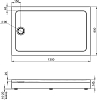 Душевой поддон Bas Олимпик 130x80 ПН00058, белый