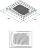 Поддон для душа 100х80 см Iddis 24RS108i22, белый