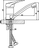 Смеситель Rossinka B B35-22U для кухонной мойки