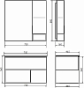 Зеркало-шкаф Comforty Франкфурт-75 00004151044, дуб шоколадно-коричневый