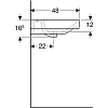 Раковина двойная подвесная GEBERIT Smyle Square 500.223.01.1, белый