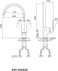Смеситель для кухни D&K Berlin DA1432422, жасмин