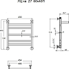 Полотенцесушитель водяной Тругор ЛЦ кв 27 60*40П #