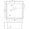 Кухонная мойка Domaci Солерно DMQ-1510.Q барит серый