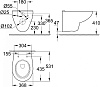 Подвесной унитаз Grohe Bau Ceramic 39427000 безободковый