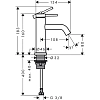 Смеситель для раковины Hansgrohe Tecturis S 73313140 бронза