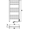Электрический полотенцесушитель Laris Астор ЧК9 350х700 R 73207768, белый муар