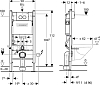 Комплект Унитаз Gustavsberg Hygienic Flush WWC 5G84HR01 безободковый + Инсталляция Geberit Duofix Delta 458.124.21.1 3 с кнопкой смыва + Шумоизоляция