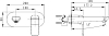 Смеситель встраиваемый,настенный,скрытого монтажа, для раковины Excellent Clever ARAC.4115CR, хром