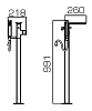 Смеситель для ванны с душем Bravat Phillis F656101C-B2-RUS хром