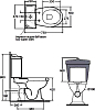 Унитаз-компакт Azzurra Jubilaeum JUB100B1/MBP с бачком JUB400B1/MBL