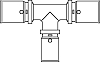 Тройник Oventrop Cofit P 40x20x40