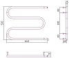 Полотенцесушитель электрический Стилье М-образный 00503-5060 хром