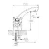 Смеситель для раковины Haiba HB1024 хром