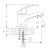 Смеситель для раковины Haiba HB1036 хром