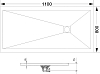 Поддон для душа RGW Stone Tray ST-118G 80х110 с сифоном