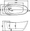 Акриловая ванна BelBagno 170х76 BB25