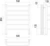 Полотенцесушитель электрический Terminus Евромикс Евромикс П6 500х650 электро серый