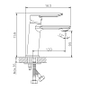 Смеситель для раковины Haiba HB10556 хром