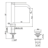 Смеситель для раковины Gattoni Circle Two 9146/91NS серый