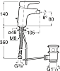 Смеситель для биде Roca Atlas 5A6090C0M