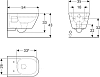 Инсталляция Geberit с унитазом Geberit Renova Plan Rimfree 500.378.01.1, сиденье микролифт, комплект