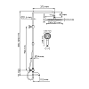 Душевая система WasserKRAFT серия A A188.256.207.PG Thermo золото