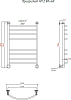 Полотенцесушитель электрический Тругор Приоритет эл ТЭН 2 80*60 (ЛЦ2)