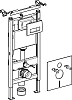 Комплект Geberit Duofix 458.128.11.1 для подвесного унитаза, 112 см, со смывным бачком скрытого монтажа Delta 12 см, смывная клавиша Delta51 (белый)