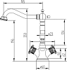 Смеситель для кухонной мойки ZorG Antic A 3003K-BR двухрычажный