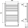 Полотенцесушитель электрический Point PN10156SE П8 500x600 левый/правый, хром